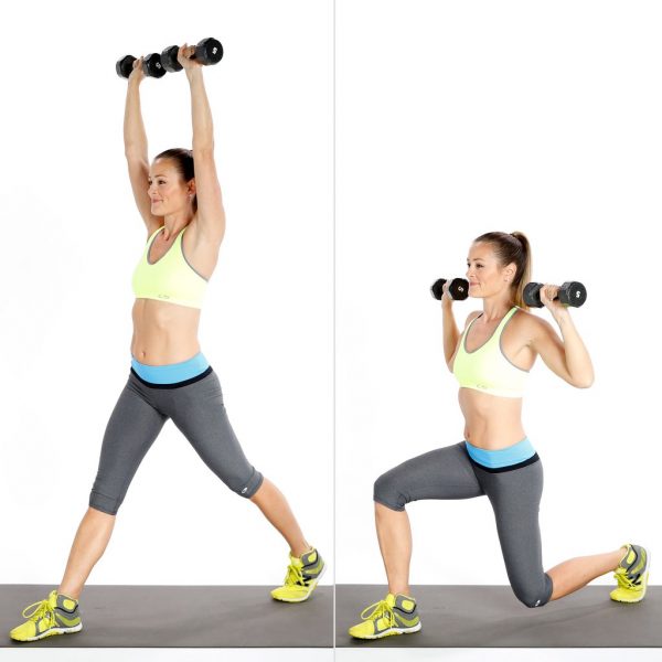 Split Squat With Overhead Press