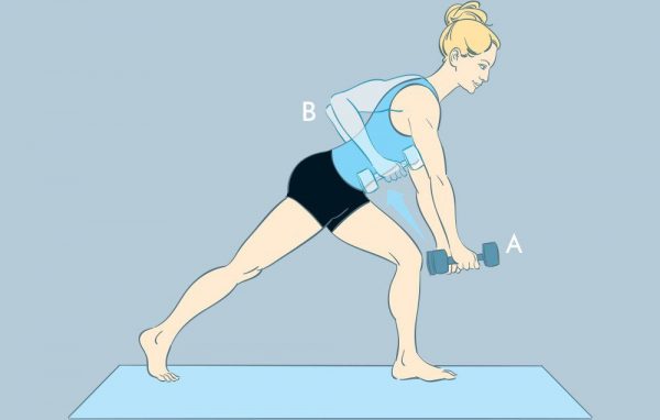 Crescent Lunge and Row