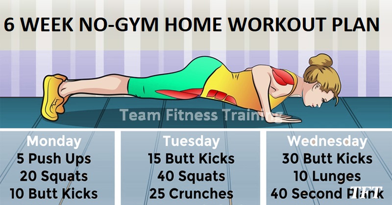 6 WEEK NO-GYM HOME WORKOUT PLAN