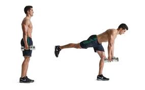 Single Straight Leg Dumbbell Deadlift