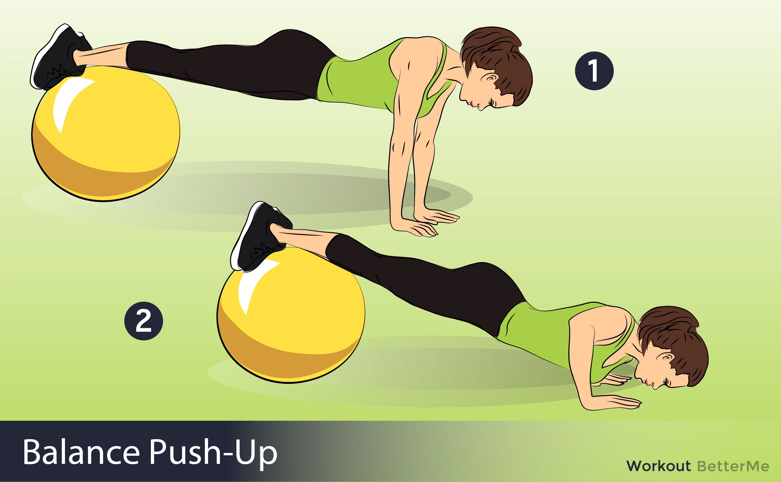 Swiss Ball Press-Up and Knee Tuck